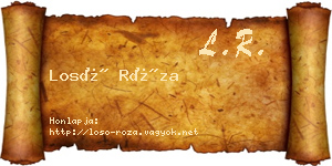 Losó Róza névjegykártya