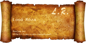 Losó Róza névjegykártya